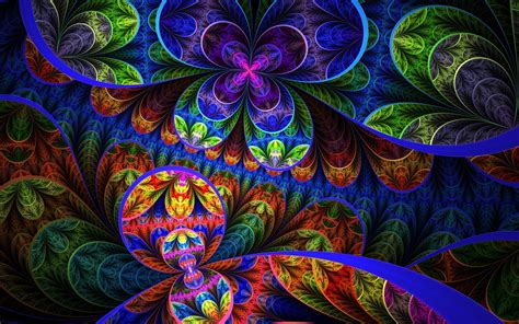 Abstract Multicolor Fractals Psychedelic Artwork Wallpaper 2560x1600