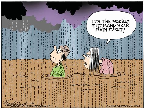 Flooding Rain Editorial Cartoon