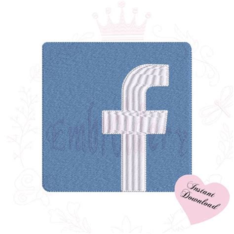 Logo Embroidery Facebook Machine Embroidery Design Etsy