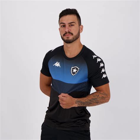 Diretor de futebol do botafogo critica arbitragem por erros e relata: Camisa Kappa Botafogo Treino 2019 Preta e Azul - FutFanatics