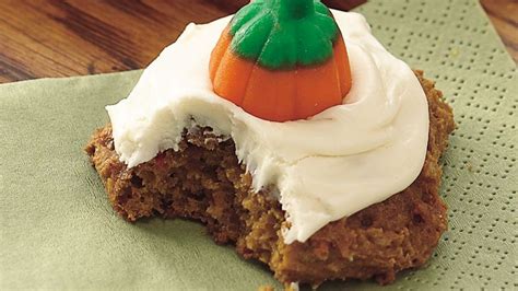 Take your box cake mix to the next level with this easy recipe! Cake Mix Carrot-Pumpkin Cookies recipe from Betty Crocker