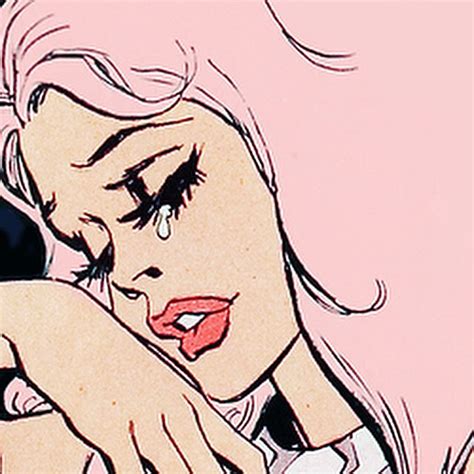 Pink Aesthetic Anime Girl Crying