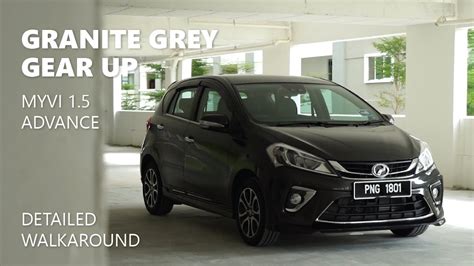 A new 'eco idle' system, aerodynamic design and overall technological reserved parkir, proud owner of brand new myvi 2018 1.5 advance granite grey! Perodua Myvi Granite Grey - Contoh Ros