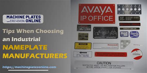 Tips When Choosing An Industrial Nameplate Manufacturer