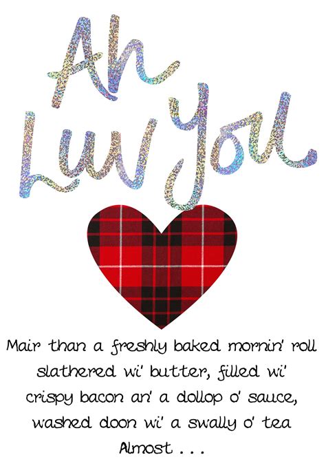 Luv You Mair Than A Bacon Roll Card Wee Wishes