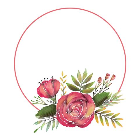 Round Flower Frame Png Free Download Png All Png All