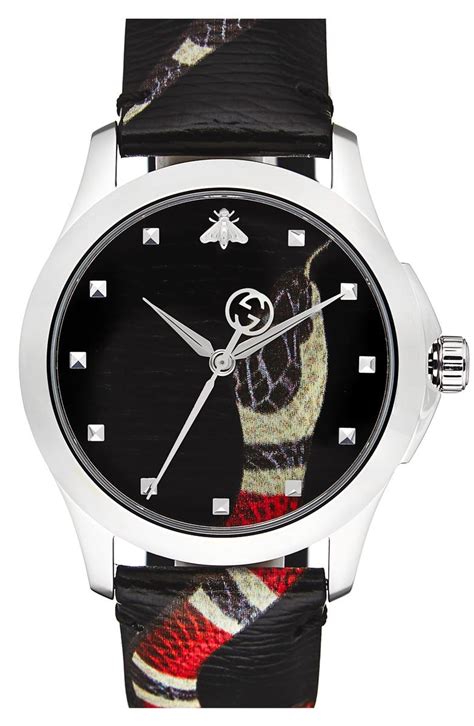 Gucci G Timeless 38mm Printed Snake Silver Dial Unisex Watch Ya1264123