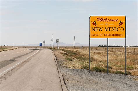 Which States Border New Mexico Worldatlas
