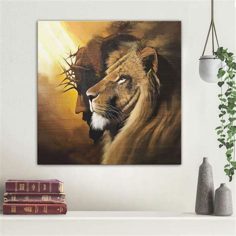 Canvas Customized The Lion Of Judah Jesus Christ Wall Art Canvas