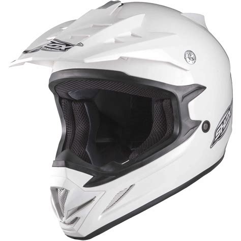 Shox Mx 1 Solid White Motocross Helmet Quad Off Road Mx Enduro Atv Dirt