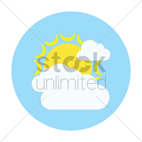 Sun And Clouds Vector Image 1245701 Stockunlimited