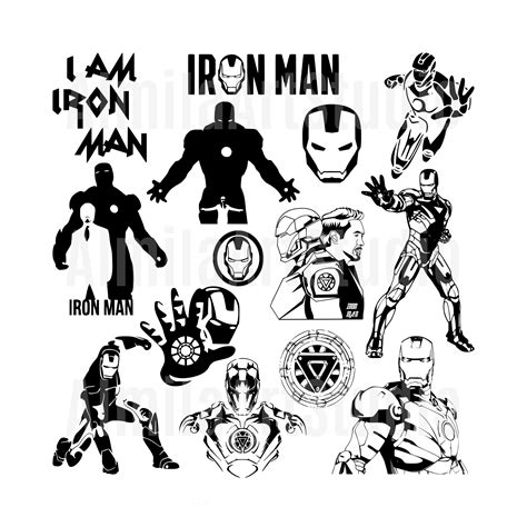 Iron Man Svg Bundle Tony Stark Svg The Avengers Svg Superheroes Svg