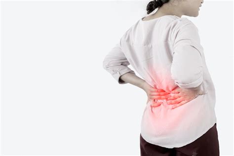 Premium Photo Asian Women Are Back Pain Concept Kidney Inflammation