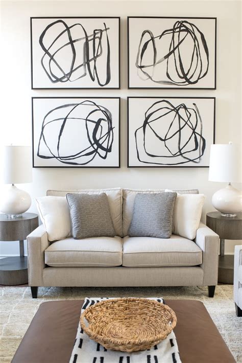 A scribble of natural rattan spirals this organic piece of wall art. Black Circles Iv | Size: 45"X36" | Frame: Espresso Natural ...