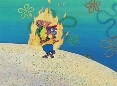 Burning Backpack Guy Spongebob Blank Template Imgflip