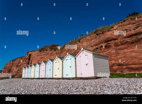 Budleigh Salterton Beach Huts East Devon England United Kingdom Stock Photo Alamy