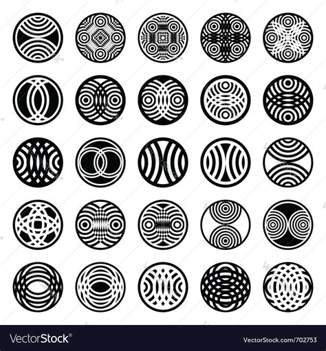 Patterns In Circle Shape Royalty Free Vector Image