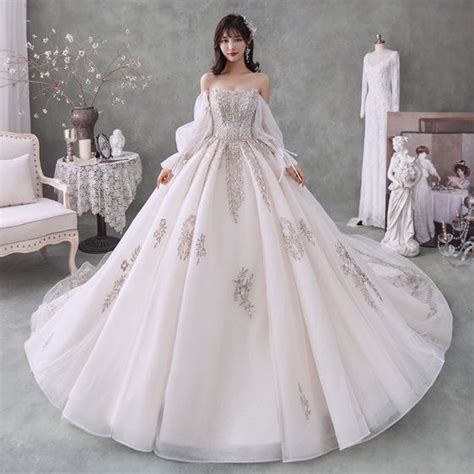 Princess & ball gown wedding dresses. Victorian Style Champagne Bridal Wedding Dresses 2020 Ball ...