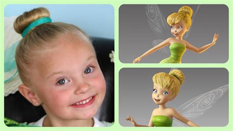 Tinker Bell Hairstyle Tutorial A Cutegirlshairstyles Disney Exclusive Youtube