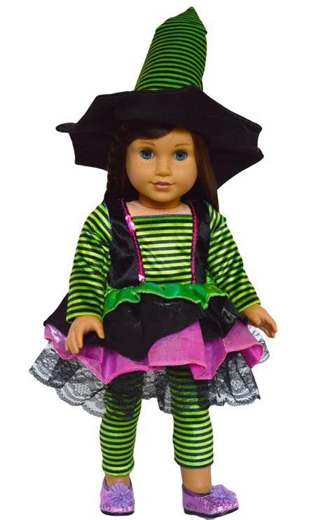 Doll Clothes Halloween Modern Witch Costume Fits American 18 Inch Girl Dolls And My Life As