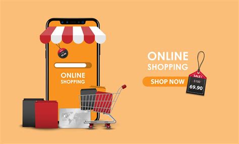 Online Shopping Concept Smartphone Online Store Vector Illustration