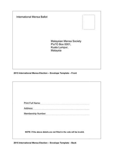 Envelope Template Download Free Documents For Pdf Word And Excel