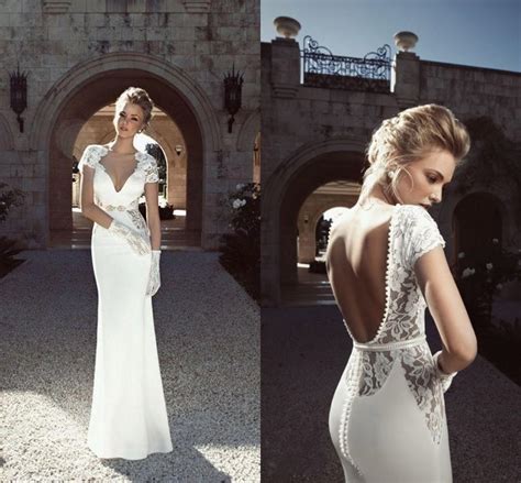 Elegant White Satin Wedding Dress A Line With Lace Backless Custom Made