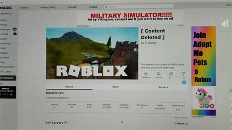 Content Deleted Games Showing Up As A Sponsored Ad On Roblox Youtube
