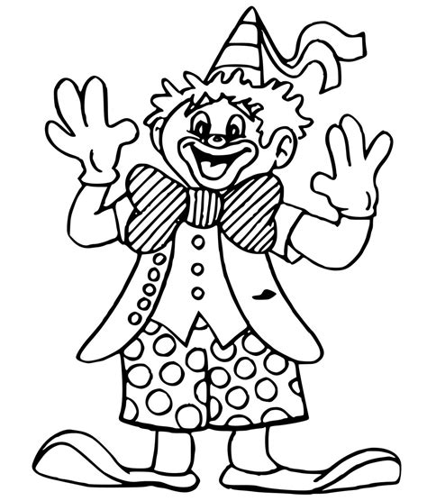 Coloriage gentil clown en voiture. Cute Clown Coloring Pages to Print | Coloring pages, Clown crafts, Coloring books