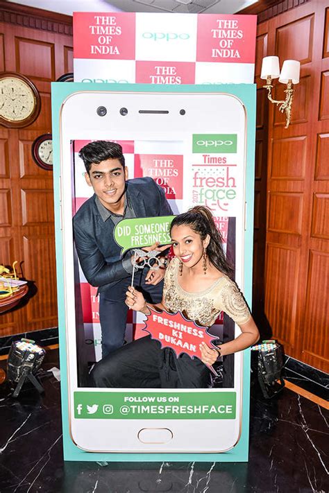 Oppo Times Fresh Face 2016 Winners Aditya Nanda And Ria Nalavade During The Launch Of Oppo Times