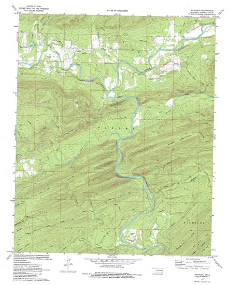 Nashoba Topographic Map 124000 Scale Oklahoma