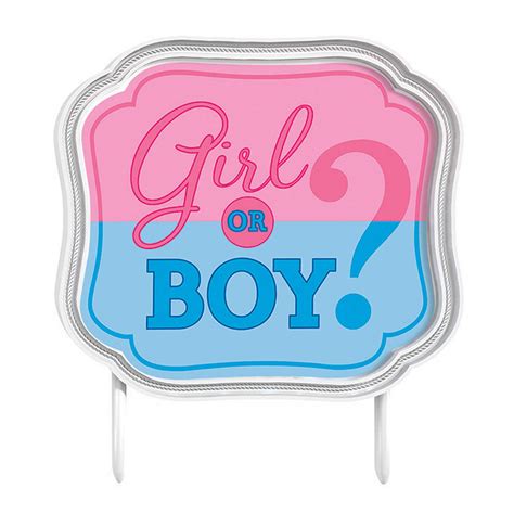 Girl Or Boy Cake Topper Gender Reveal Celebrating Party Hire And Party