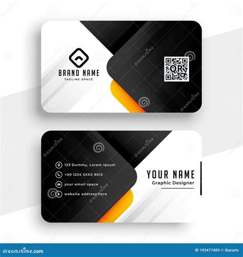 Modern Professional Business Card Template Design Stock Vector