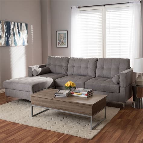 If you want a completely contemporary modern feel, stick to leather in a grey sectional. Modern and comfortable, the Canyon Light Grey Sectional is ...