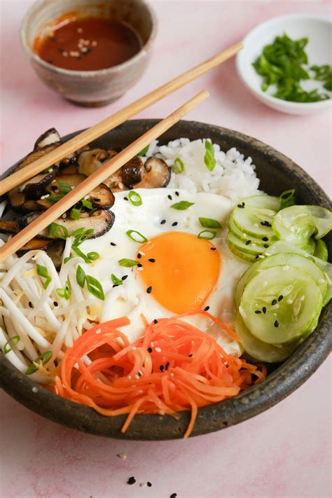 Bibimbap Recipe Korean Mixed Rice Yoga Pit