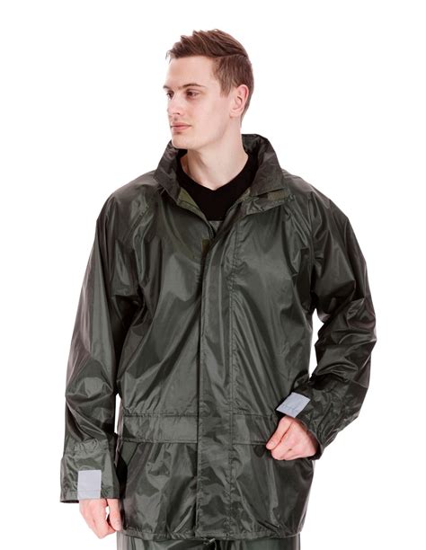 Mens Hooded Waterproof Jacket Gents Rain Coat Breathable Cape Mac Size