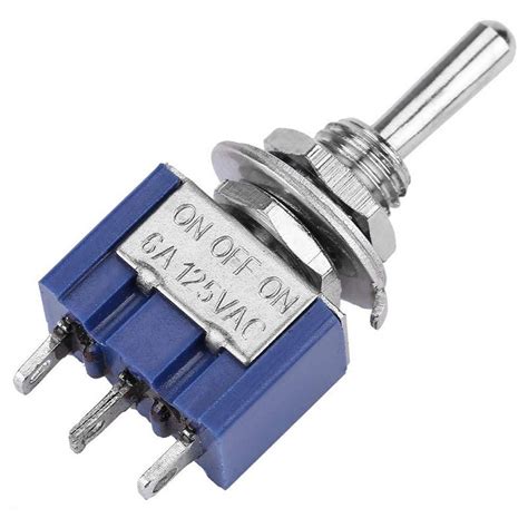 Switch De Codillo 3 Pines On Off On 125vac 6a Toggle Mts 103
