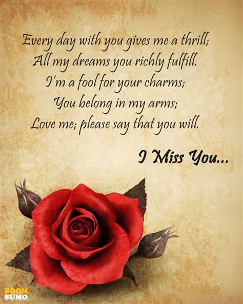 Love Poems For True Love I Miss You Boomsumo Quotes