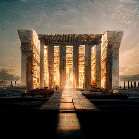 Artstation The Library Of Alexandria Reimagined By Ai