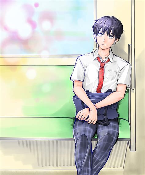 Boy Student Sad Train Anime Hd Phone Wallpaper Peakpx