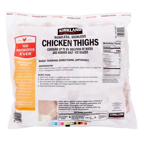 Kirkland Signature Boneless Skinless Chicken Thighs 6 5 Lb Shipt