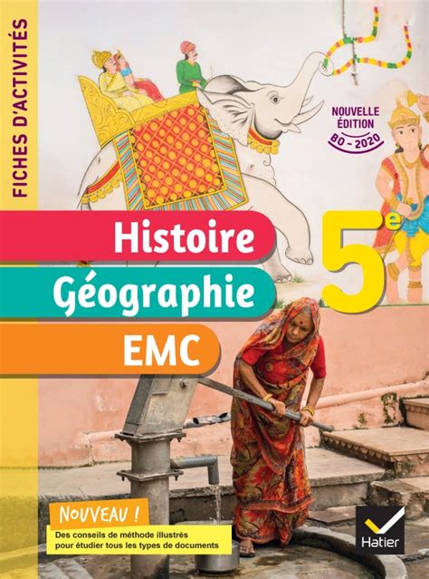 Fiches d activités Histoire Géographie EMC 5e Ed 2022 Cahier élève