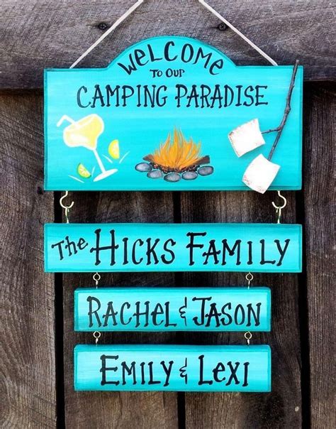 25 Creative Personalized Custom Camper Sign Camping Signs