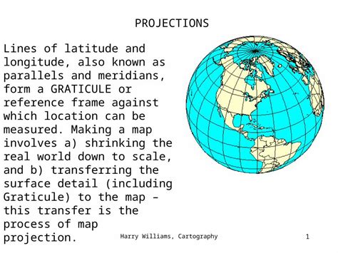 Ppt Harry Williams Cartography1 Projections Lines Of Latitude And