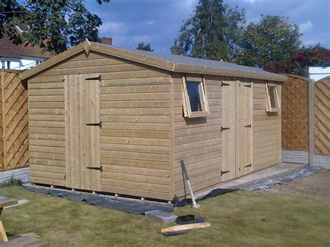 wooden tanalised ultimate garden shed office garage 19mm tandg