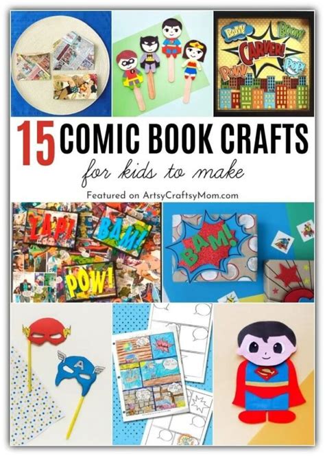 15 Cheerful Comic Book Crafts For Kids
