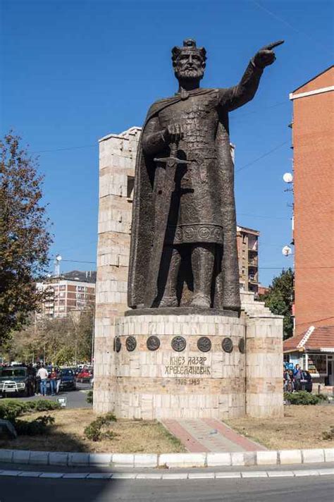 Statue Of Prince Lazar Kosovska Mitrovica Kosovo Ozoutback
