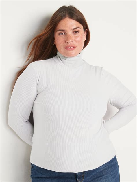 Rib Knit Turtleneck Top For Women Old Navy