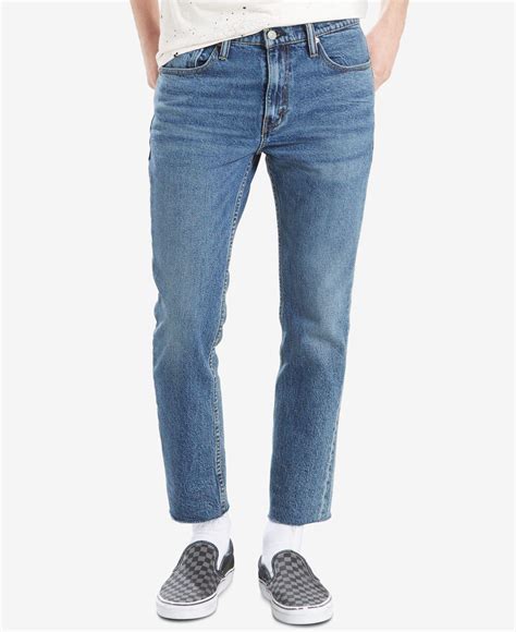 Levis Denim Mens 511tm Slim Fit Cropped Raw Hem Jeans In Blue For Men