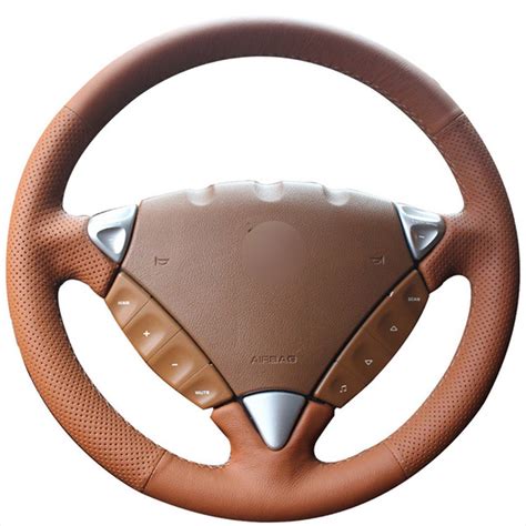 Buy Loncky Cayenne Brown Genuine Leather Auto Custom Steering Wheel